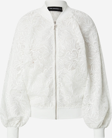 Karl Lagerfeld Välikausitakki värissä valkoinen: etupuoli