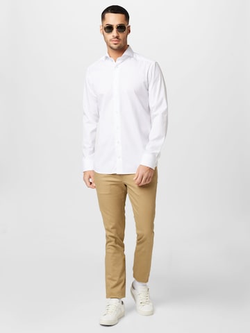 ETON Slim fit Button Up Shirt 'Poplin' in White