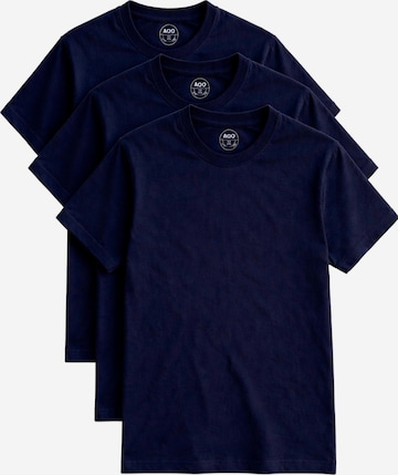 A Question Of (AQO) Shirt '3 Pack Anders Tee' in Blauw: voorkant