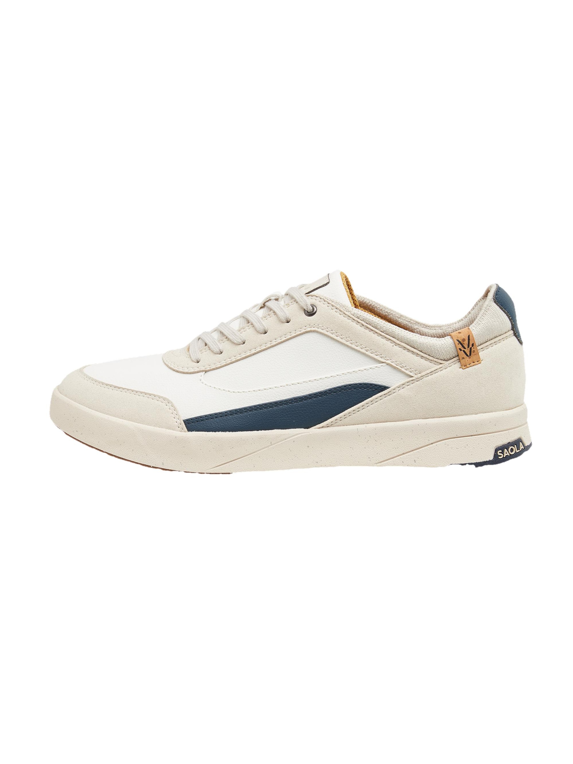 SAOLA Lace-up shoe 'Quito M White Navy' in White