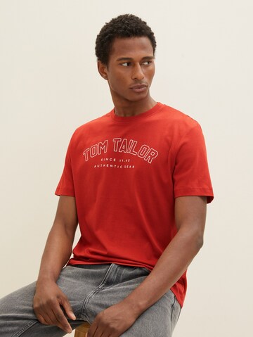 TOM TAILOR T-Shirt in Rot