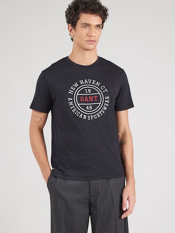 GANT Тениска в черно: отпред