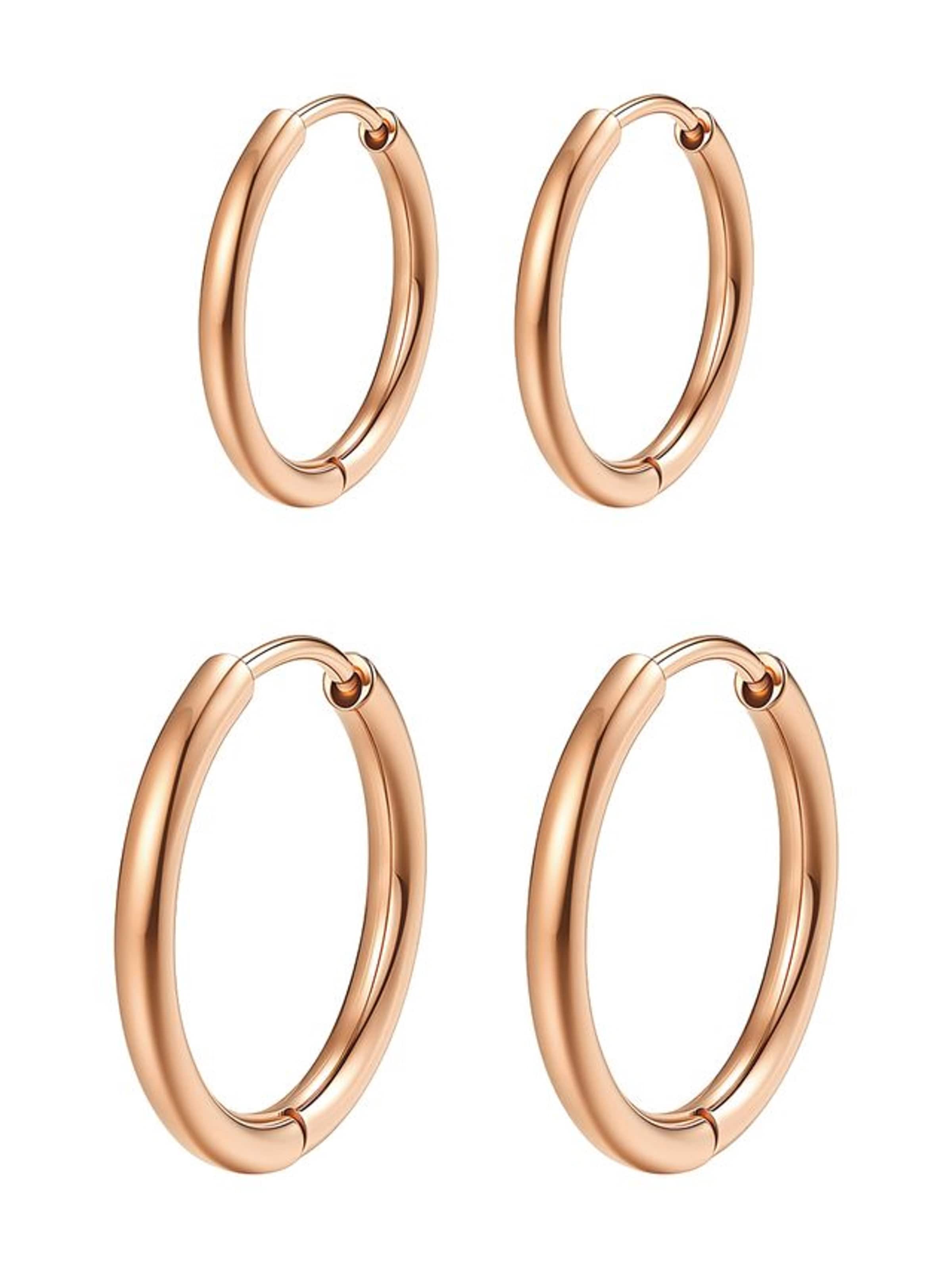 Hey Happiness - Pendientes 'Stack Duo' en oro: frente