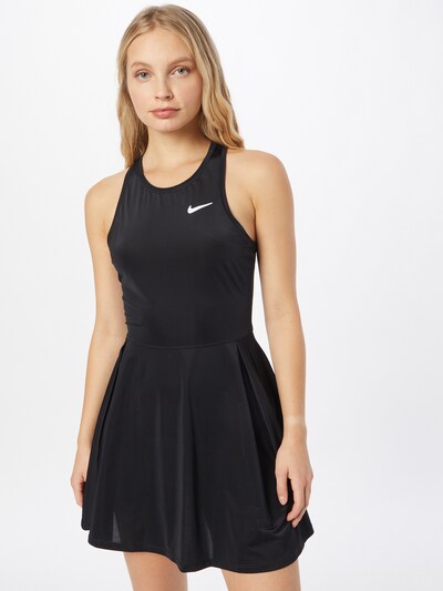NIKE Sportovní šaty 'Advantage' - černá / bílá, Model/ka