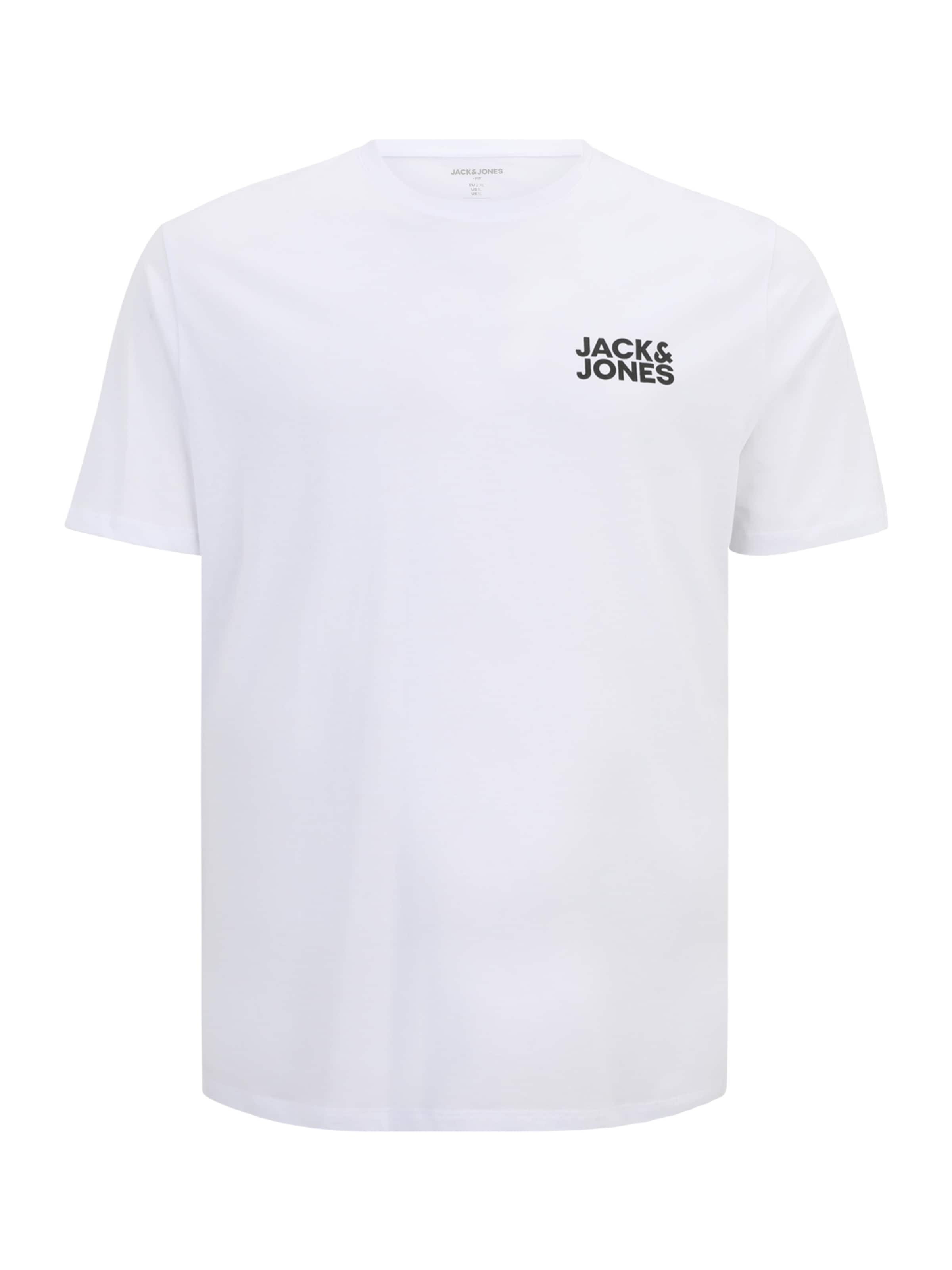 Jack & Jones Plus Футболка 'JJECorp' в Белый: спереди