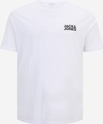 T-Shirt 'JJECorp' Jack & Jones Plus en blanc : devant