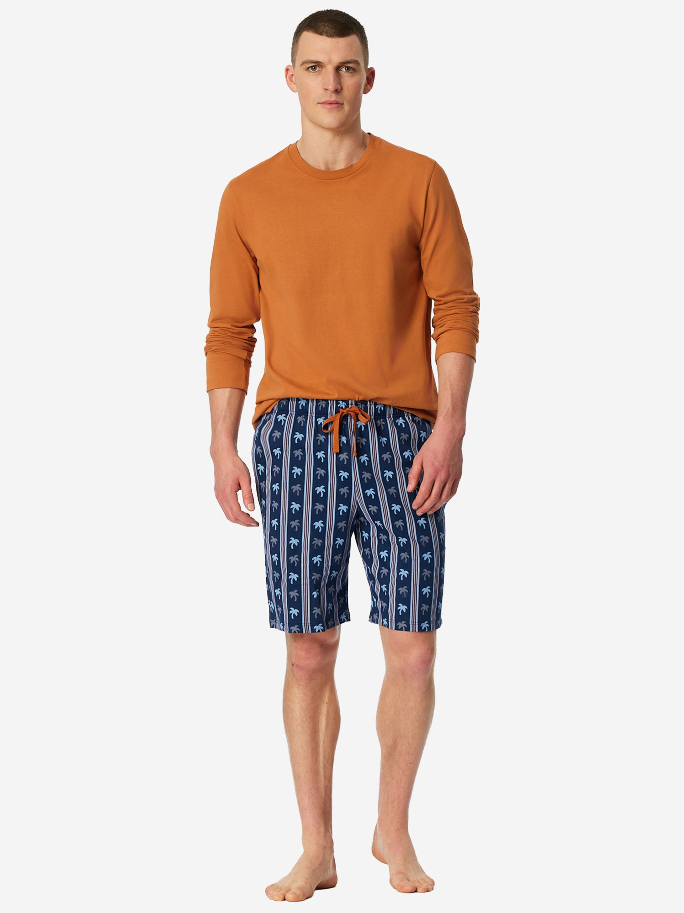 SCHIESSER Pajama pants 'Mix Relax' in Blue