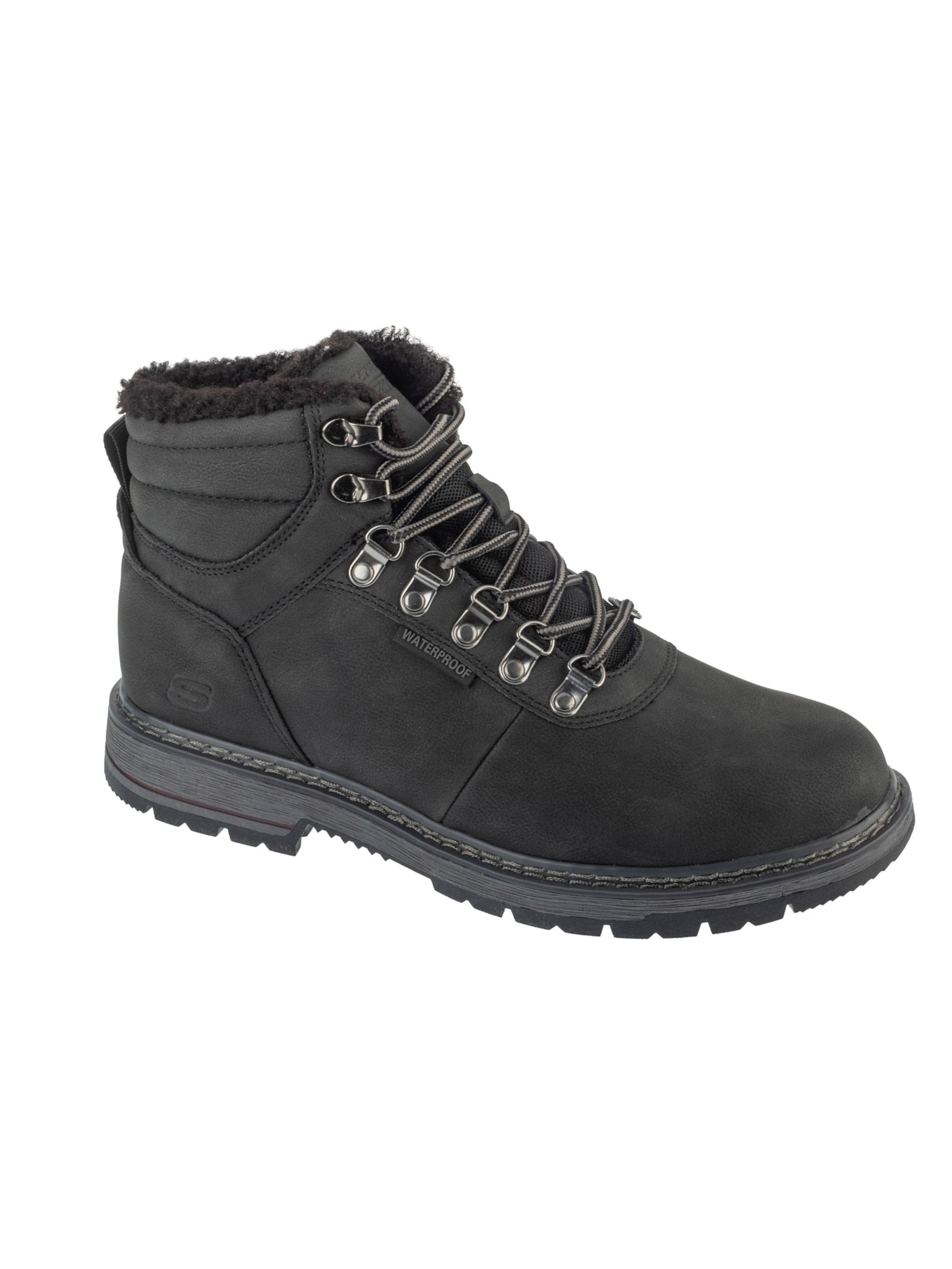 SKECHERS Veterboots 'Corado - Memphis' in Zwart: voorkant