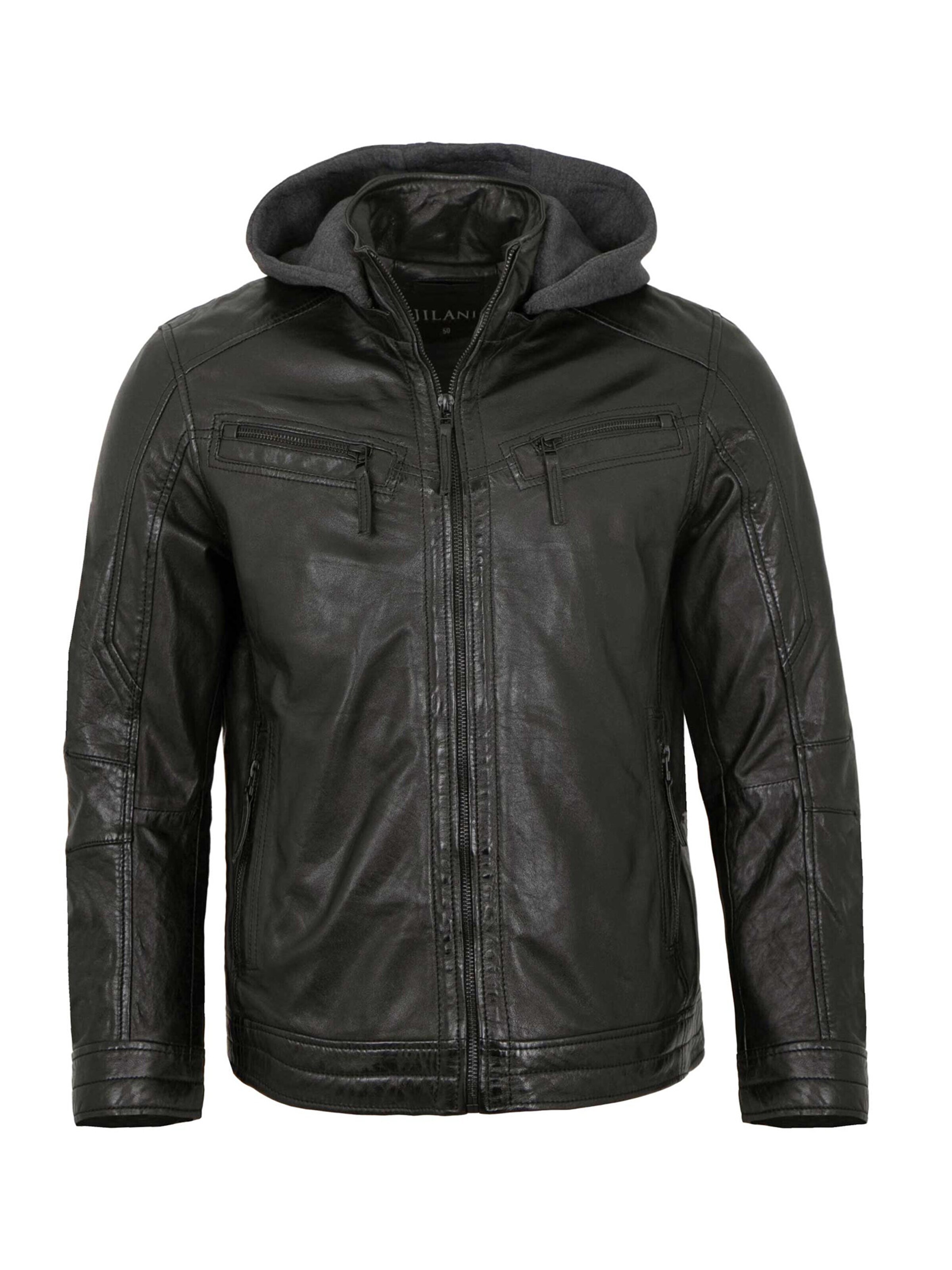 Jilani Between-season jacket 'Caracas' in Black: front