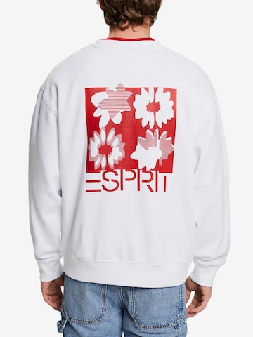 Sweat-shirt ESPRIT en blanc