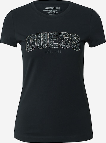 T-shirt GUESS en noir : devant