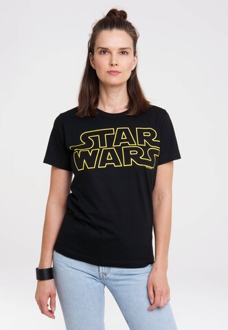 LOGOSHIRT T-Shirt 'Star Wars Logo' in Schwarz: predná strana