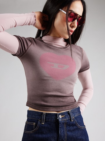 DIESEL - Camisa 'ELE' em castanho: frente