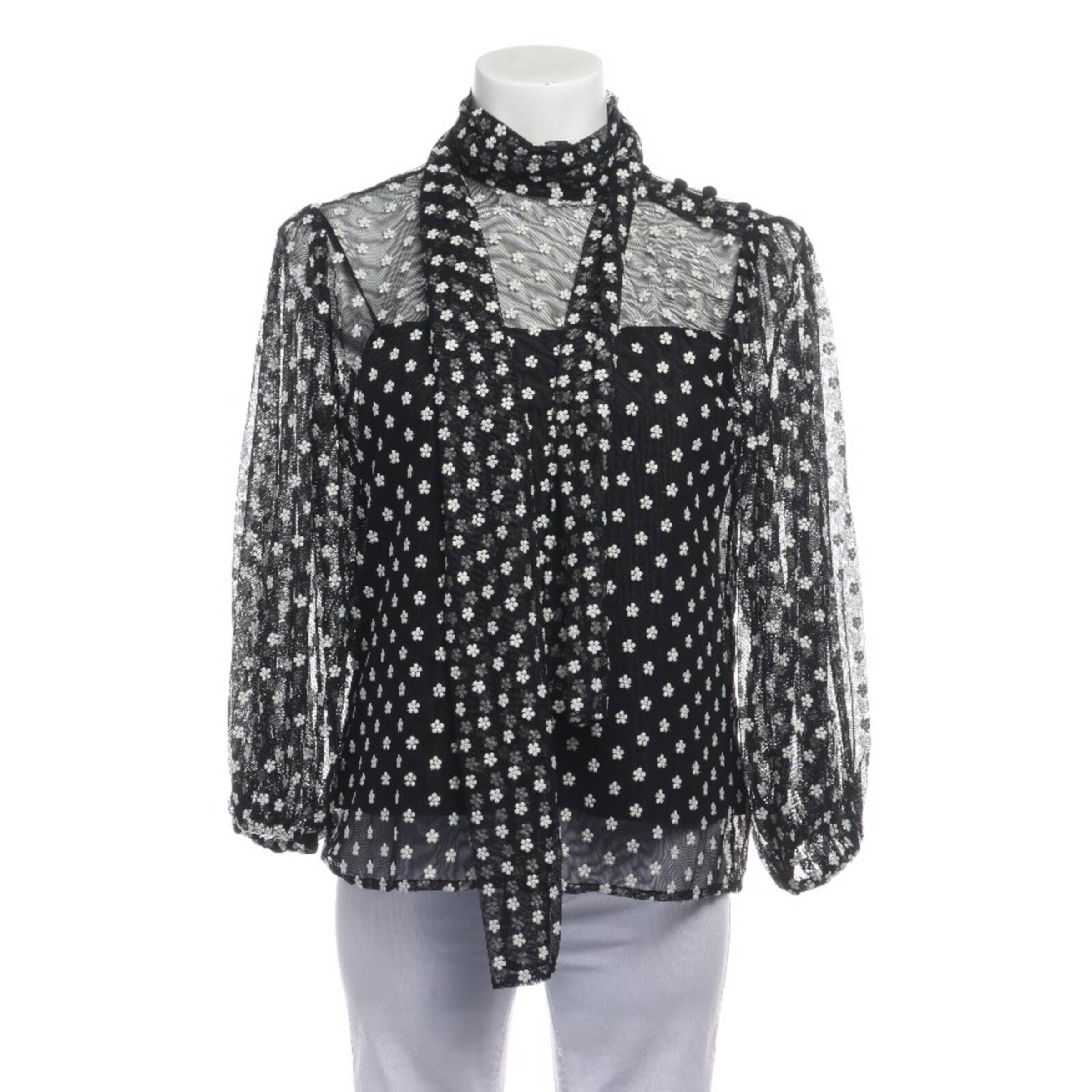 VALENTINO Bluse / Tunika S in Schwarz: Vorderseite