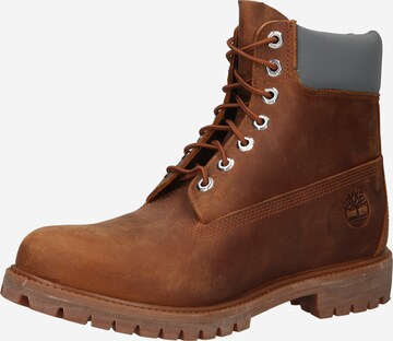 TIMBERLAND Nauhabootsit '6IN Premium' värissä ruskea: edessä