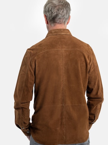 18N62 Regular fit Button Up Shirt 'NEFran' in Brown
