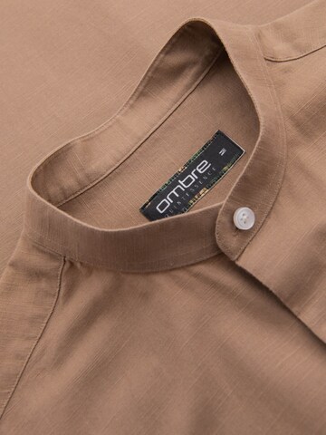 Ombre Comfort fit Button Up Shirt in Brown
