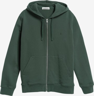 ARMEDANGELS Zip-Up Hoodie 'Saromian' in Green: front