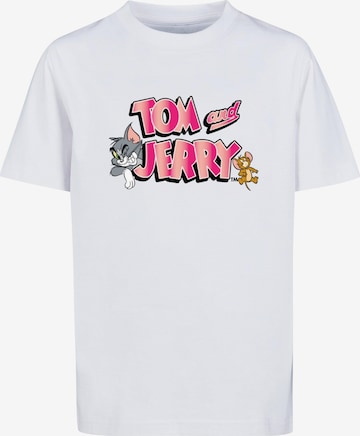 ABSOLUTE CULT T-Shirt 'Tom and Jerry - Gradient' in Weiß: predná strana