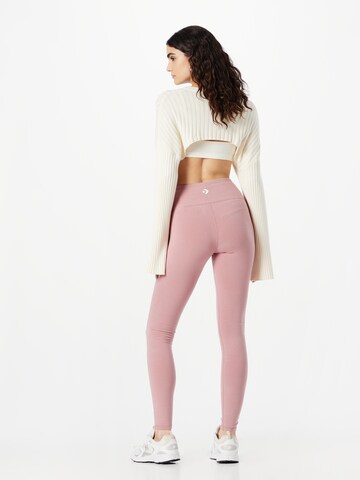 CONVERSE Skinny Kalhoty 'Wordmark' – pink