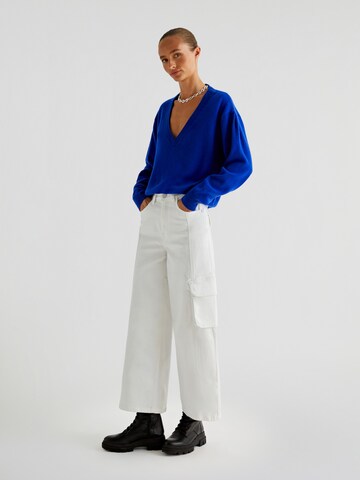 Scalpers Wide leg Cargojeans in Wit
