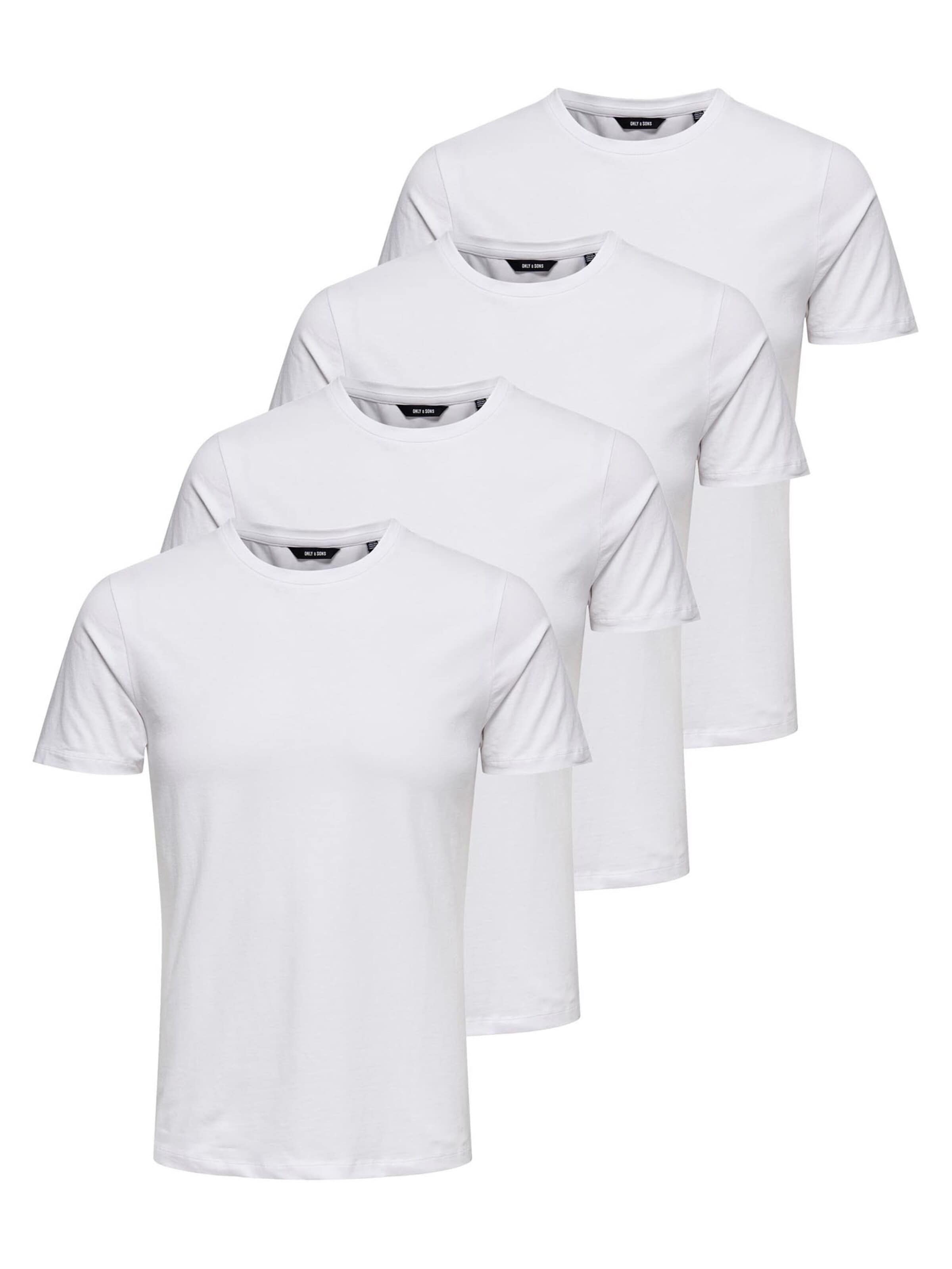 Only & Sons Shirt 'Basic' in White: front