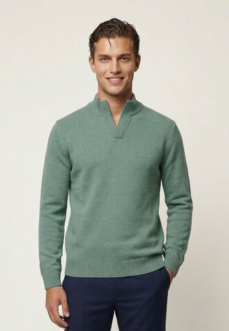 Pulover de la Felix Hardy pe verde: față