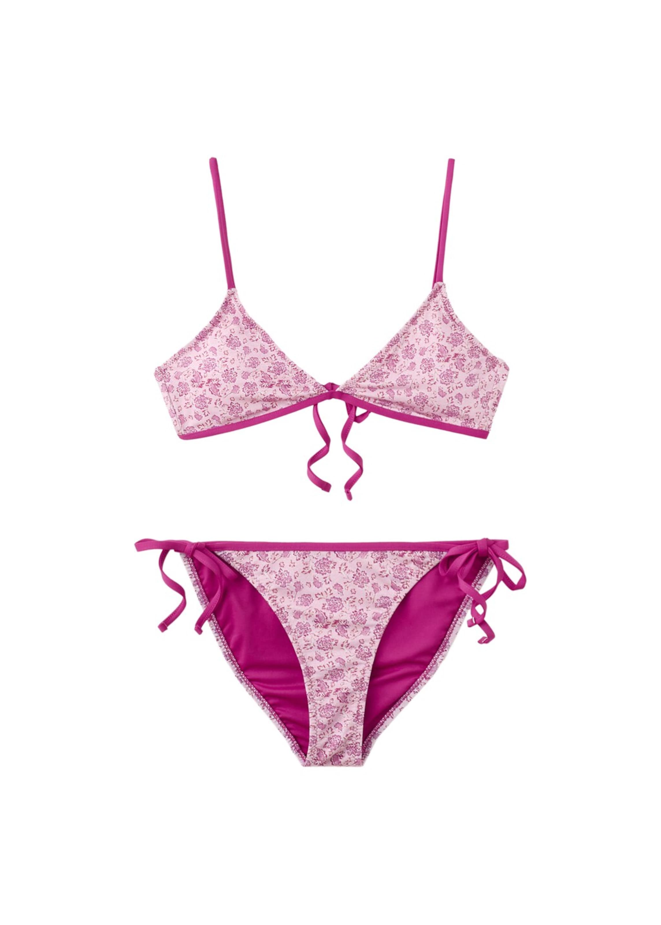 MANGO TEEN Bustier Bikini 'Kai' in Pink: Vorderseite
