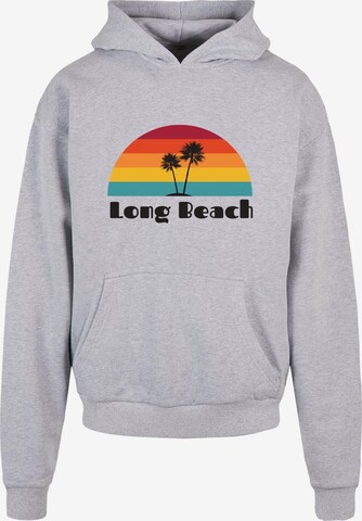Merchcode Sweatshirt 'Long Beach' in Grey: front