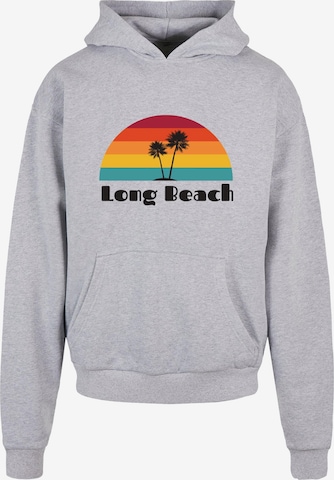 Merchcode Sweatshirt 'Long Beach' in Grijs: voorkant