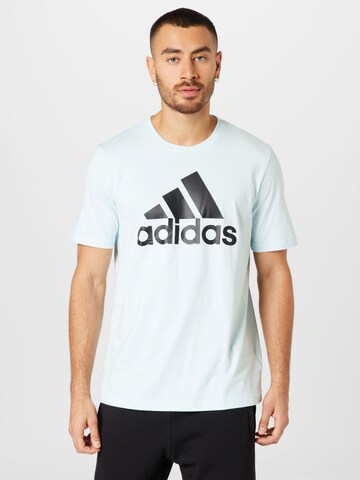 ADIDAS SPORTSWEAR Funkční tričko 'Essentials Big Logo' – modrá: přední strana