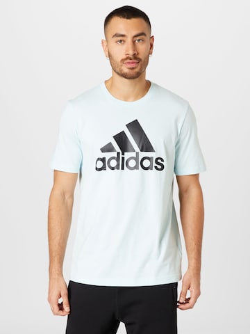 mėlyna ADIDAS SPORTSWEAR Sportiniai marškinėliai 'Essentials Big Logo': priekis