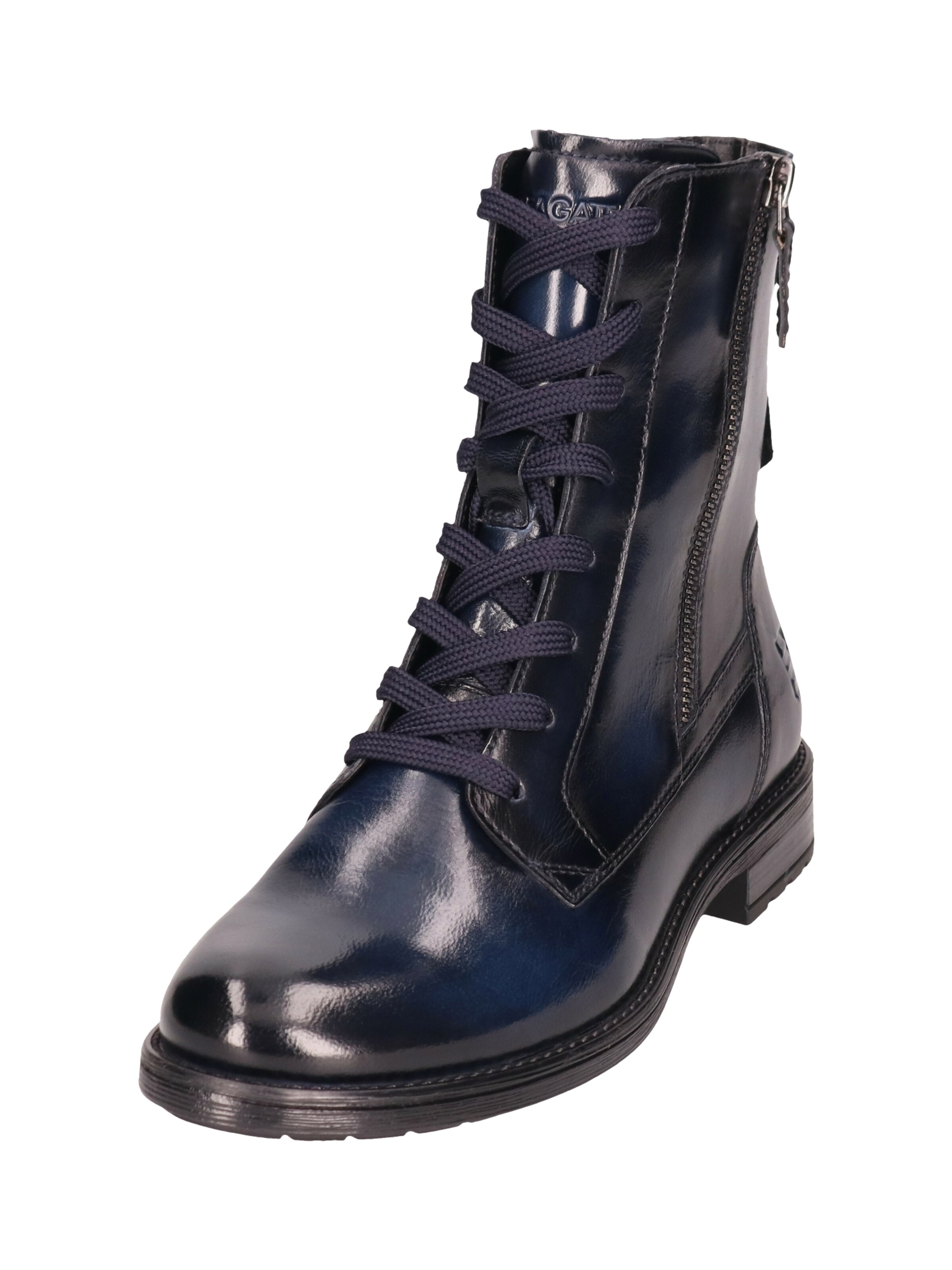 TT. BAGATT Gležnarji z vezalkami 'Ronja 1' | modra barva: sprednja stran