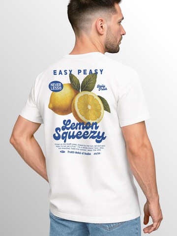 Neverless Shirt 'Lemon Squeezy' in White