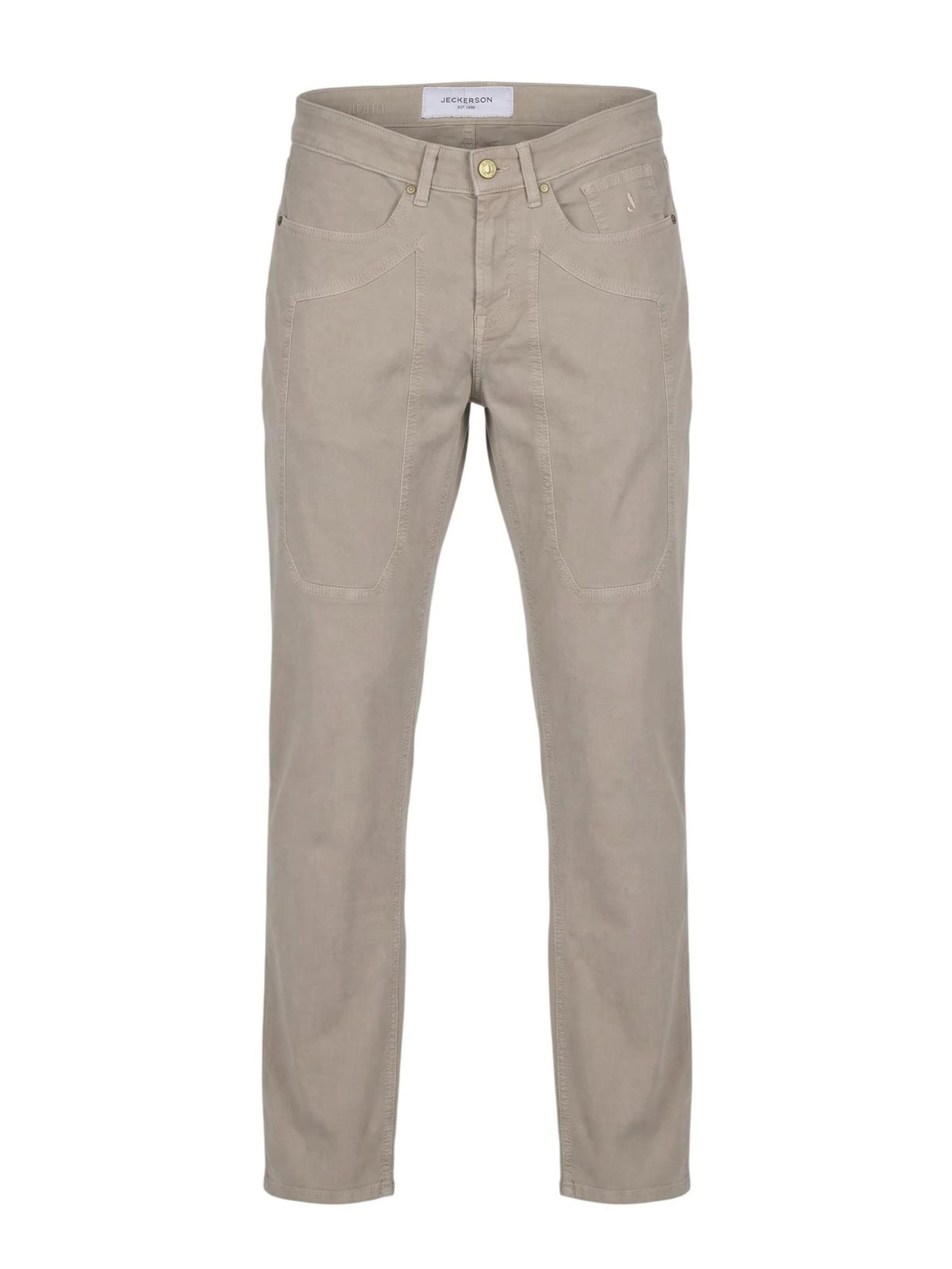 Jeckerson Slimfit Jeans 'JOHN 5 TASCHE TOPPA JUPPA077JOHN001 CTCPTPIQU001 U036' i beige: forside