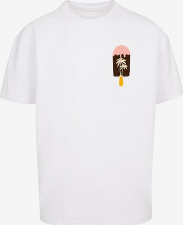 Maglietta 'Summer - Icecream' di Merchcode in bianco: frontale