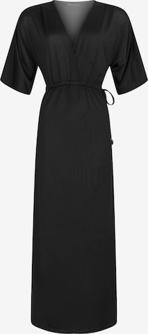 Chic by Lirette Jurk 'Kimono Lotus Natural' in Zwart: voorkant