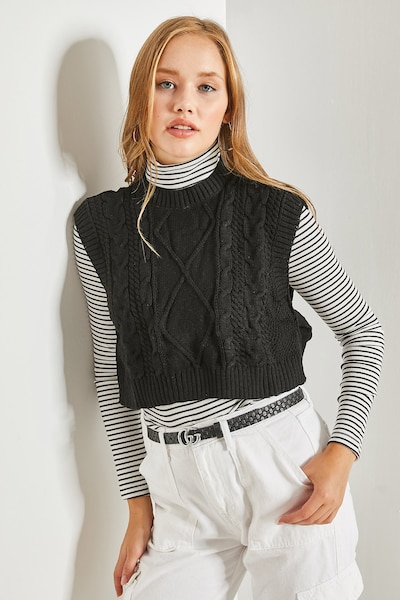 Bianco Lucci Jersey en XS-XL en negro, Vista del producto