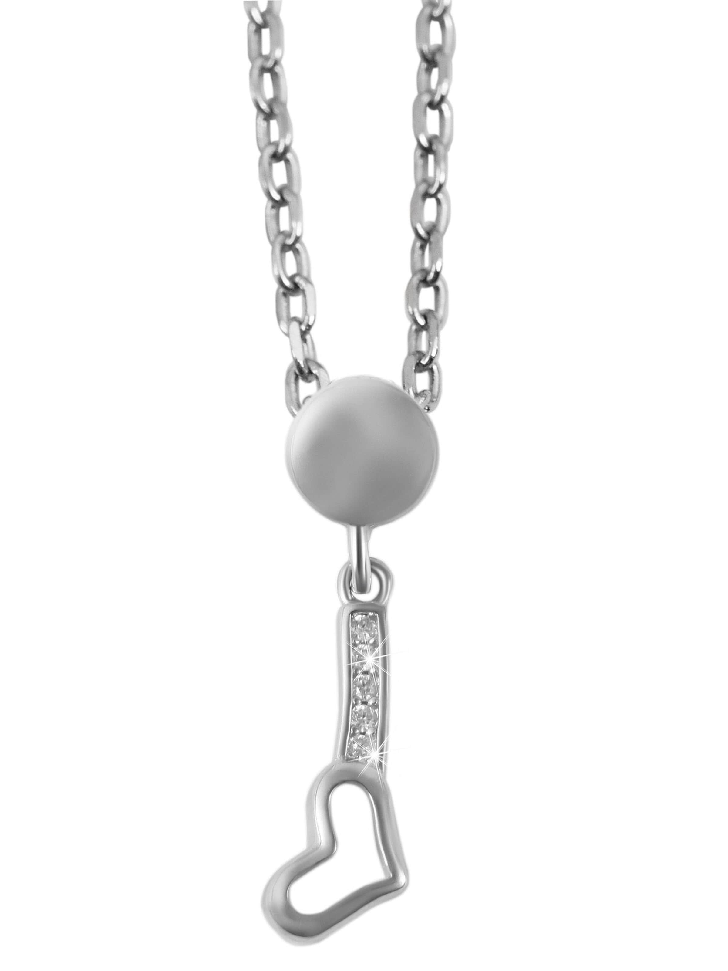 Akzent Jewelry Set '"Brenika" aus 925 Sterlingsilber, rhodiniert, langlebig' in Silver: front