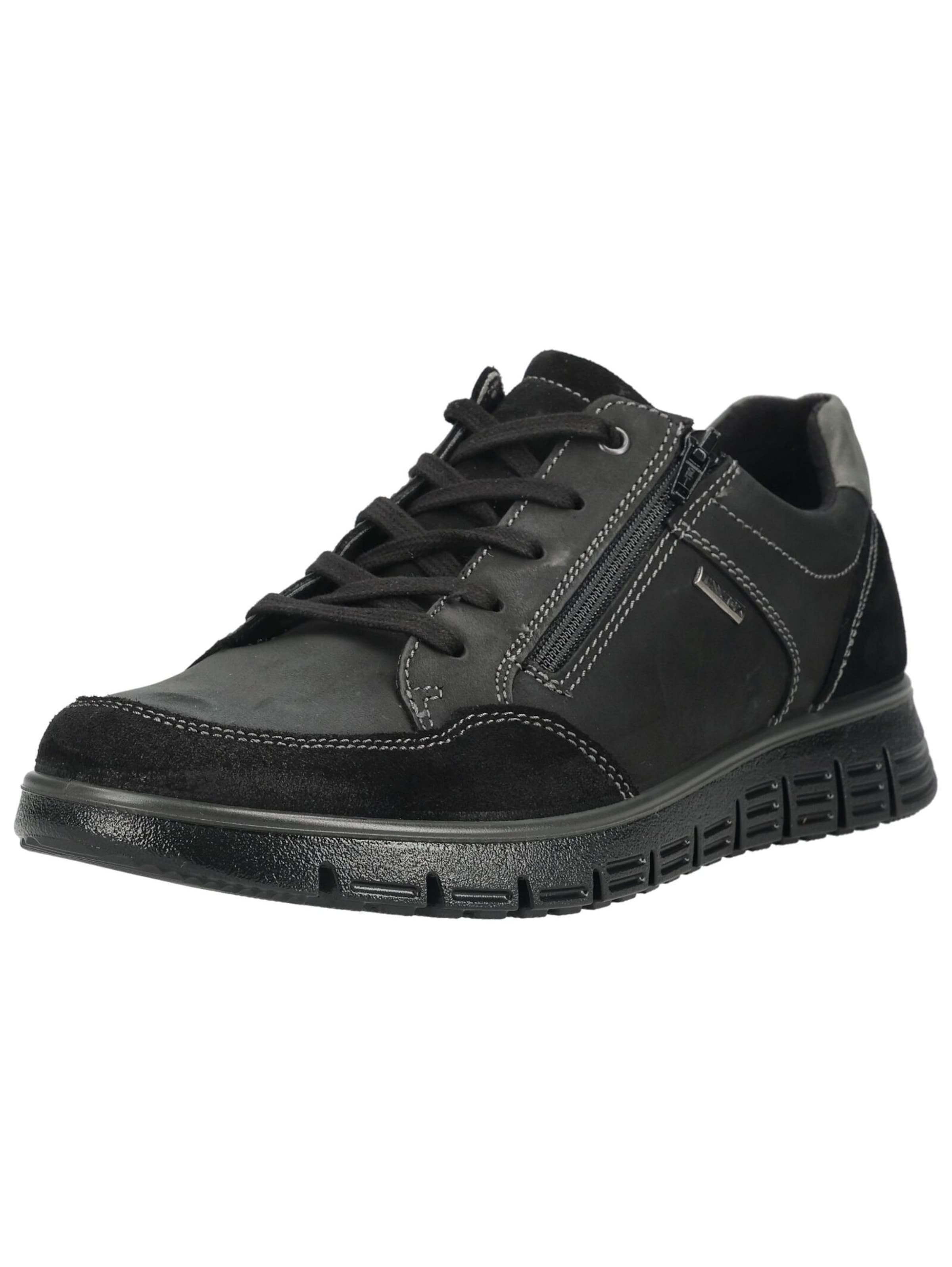 IMAC Athletic Lace-Up Shoes in Black: front