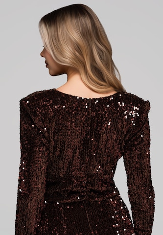 Ombre Evening Dress in Brown