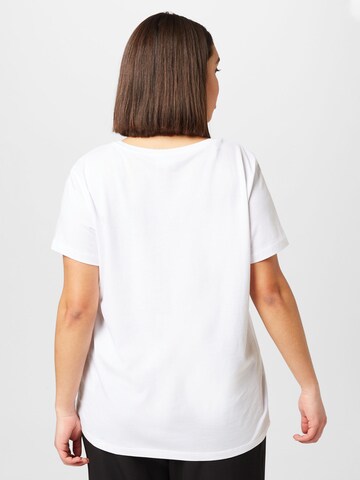 balta ONLY Carmakoma Marškinėliai 'KITI'