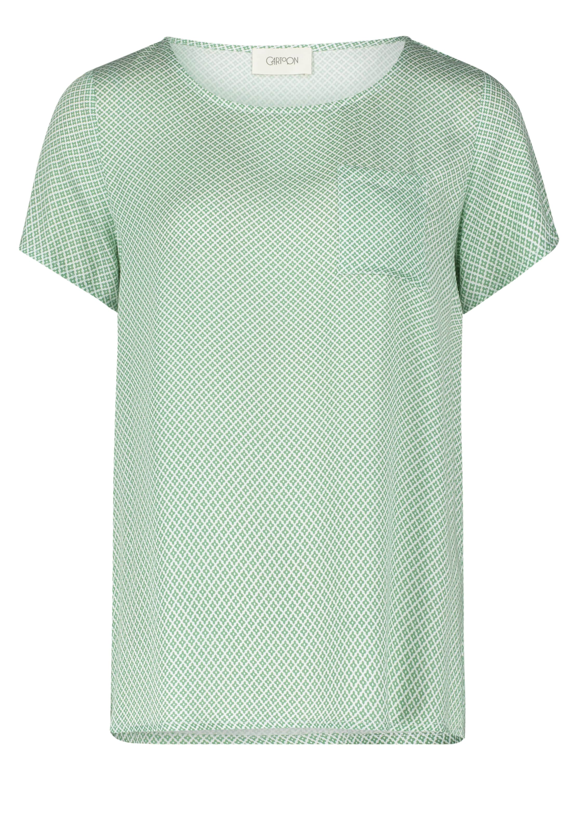 Cartoon Bluse in Grün: Vorderseite