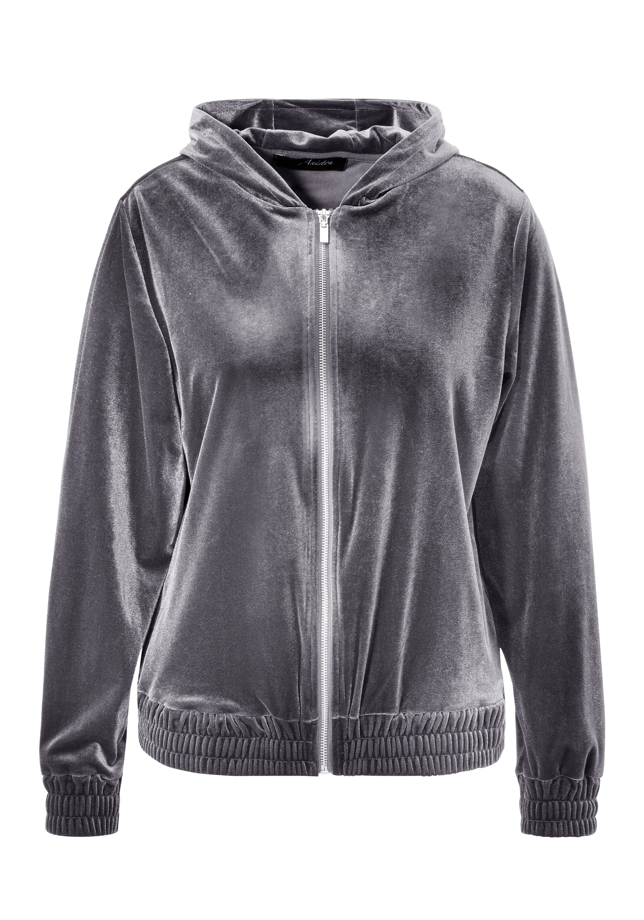 Aniston CASUAL Sweatjacke in Grau: Vorderseite