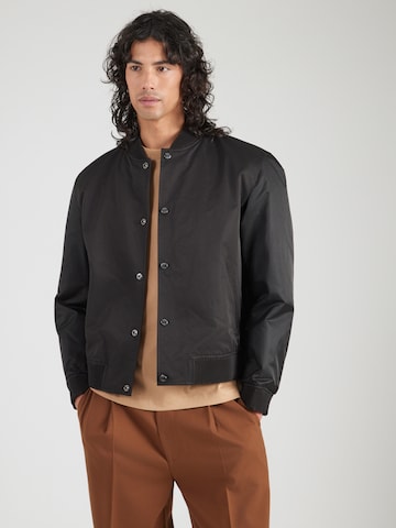 Veste mi-saison 'Covor' BOSS en noir : devant