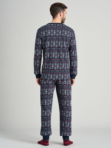 SCHIESSER Long Pajamas in Blue