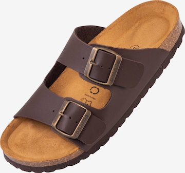 Palado Mules 'Korfu' in Brown: front