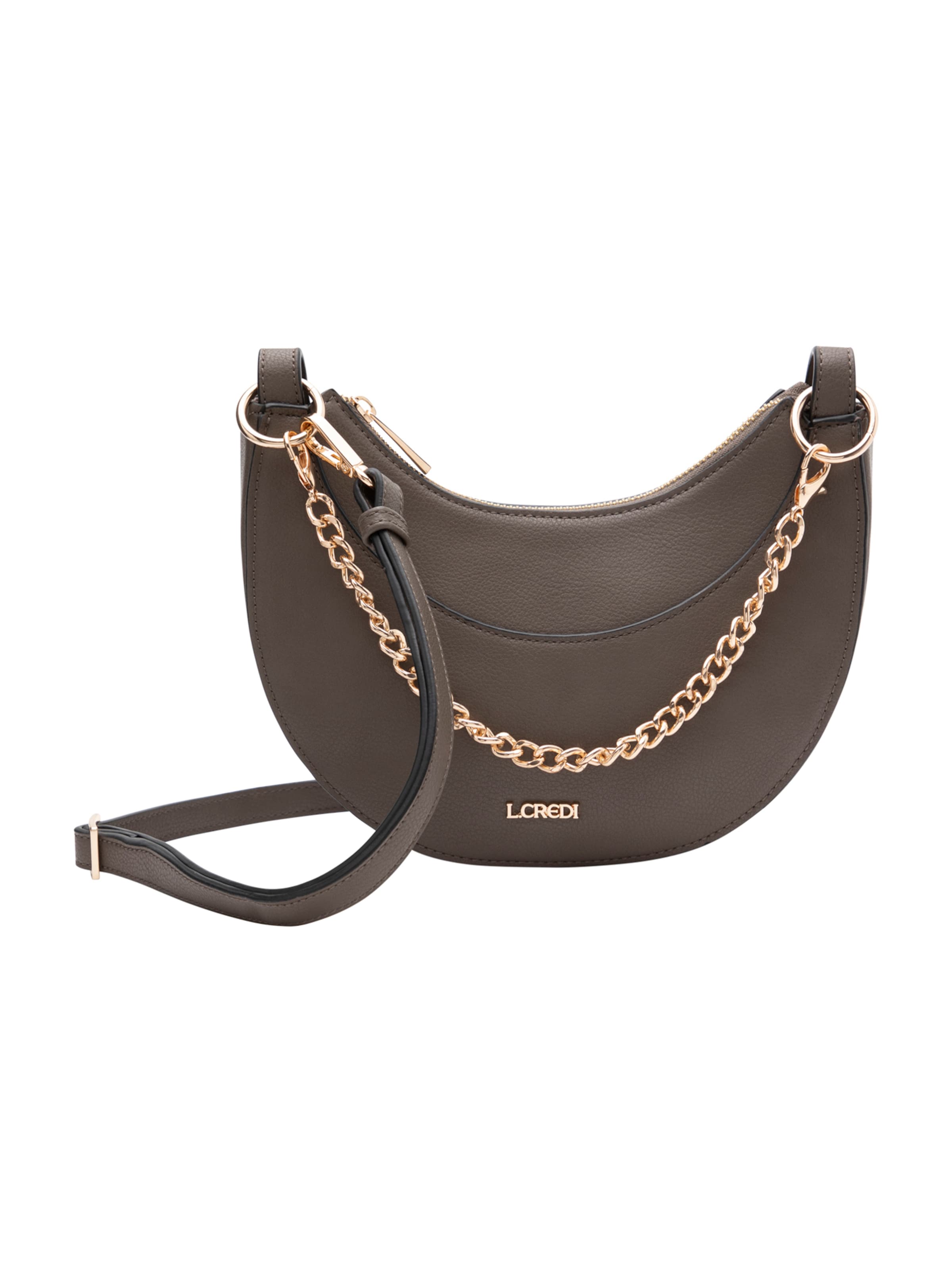 L.CREDI Handtas &#x27;Paulette&#x27; in Grijs: voorkant