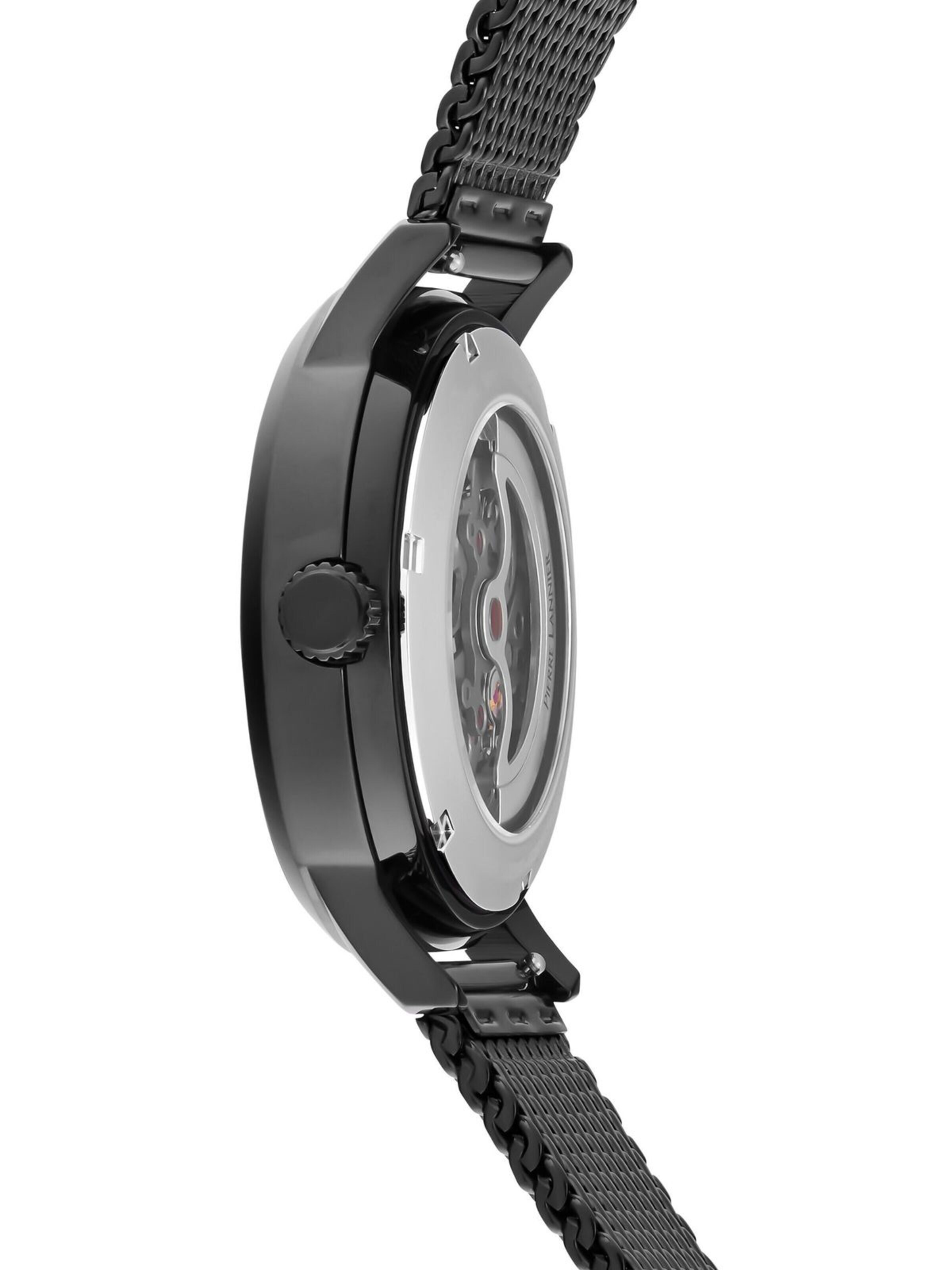 Pierre Lannier Analoog horloge 'Automatic watch Paddock' in Zwart