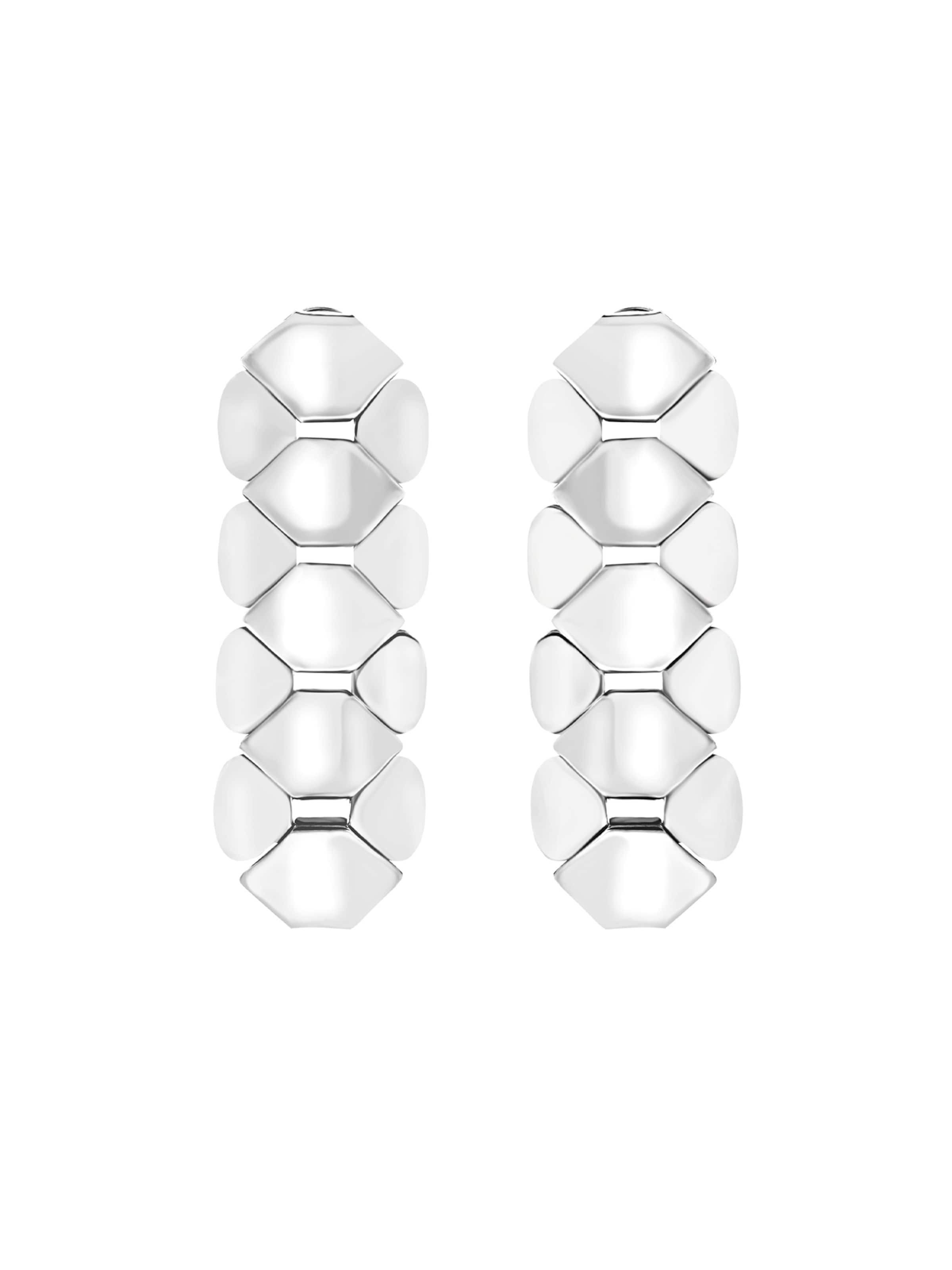 Breil Earrings 'Hexagonia' in Silver: front